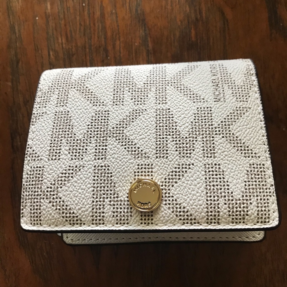 Michael Kors White and Brown Wallet